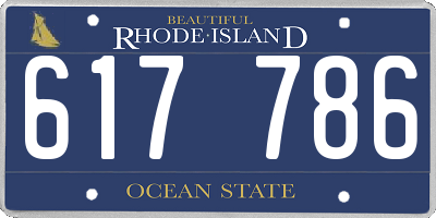 RI license plate 617786