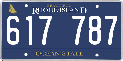 RI license plate 617787