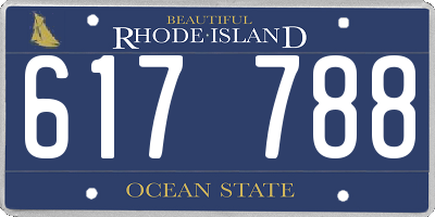 RI license plate 617788
