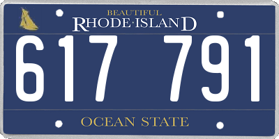 RI license plate 617791