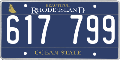 RI license plate 617799