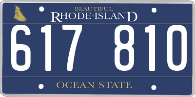 RI license plate 617810