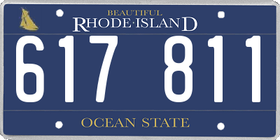 RI license plate 617811