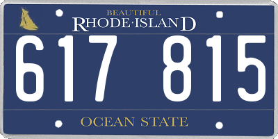RI license plate 617815