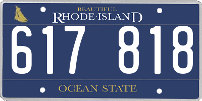 RI license plate 617818