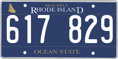 RI license plate 617829