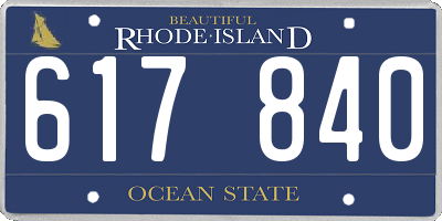 RI license plate 617840