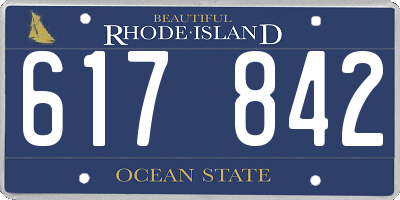 RI license plate 617842