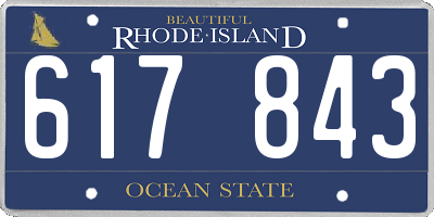 RI license plate 617843