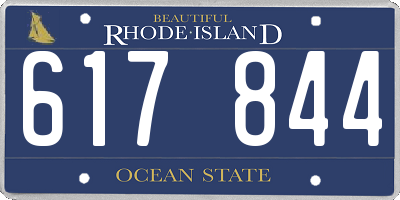 RI license plate 617844