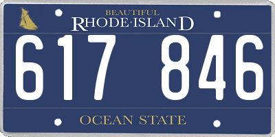 RI license plate 617846