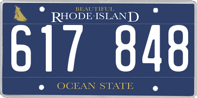 RI license plate 617848