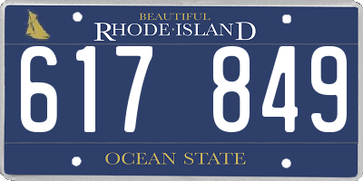 RI license plate 617849