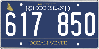 RI license plate 617850