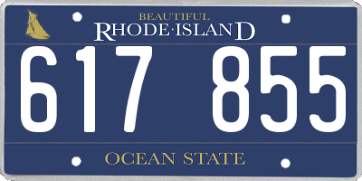 RI license plate 617855