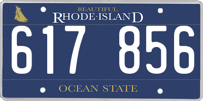 RI license plate 617856