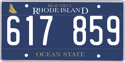 RI license plate 617859