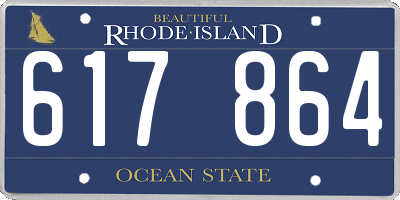 RI license plate 617864