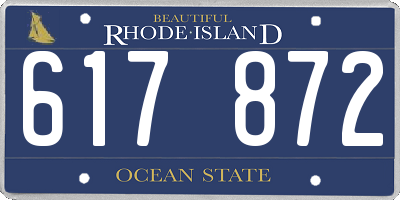 RI license plate 617872