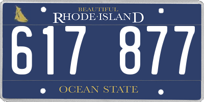 RI license plate 617877