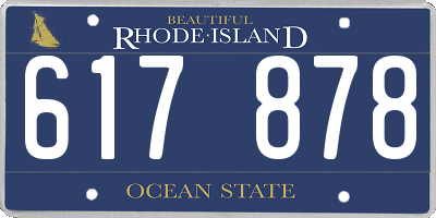 RI license plate 617878