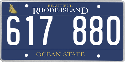 RI license plate 617880