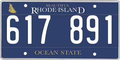 RI license plate 617891