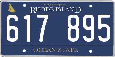 RI license plate 617895