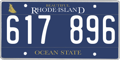 RI license plate 617896