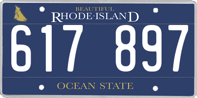 RI license plate 617897