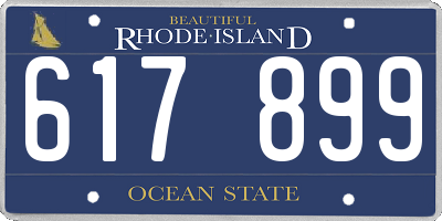 RI license plate 617899