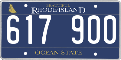 RI license plate 617900