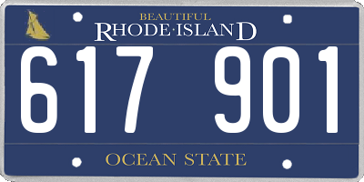RI license plate 617901