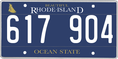 RI license plate 617904