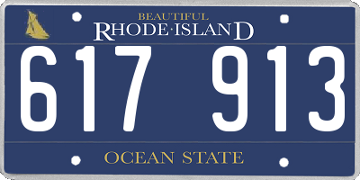 RI license plate 617913