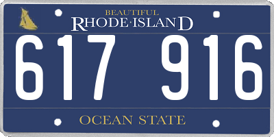 RI license plate 617916