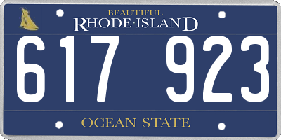 RI license plate 617923