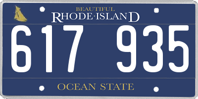 RI license plate 617935