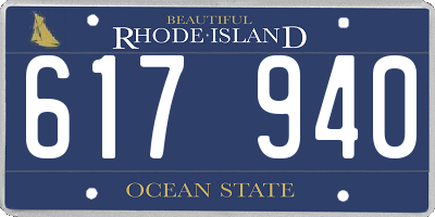 RI license plate 617940