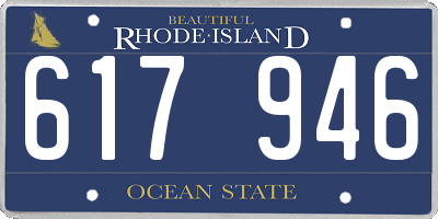 RI license plate 617946