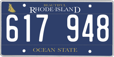 RI license plate 617948