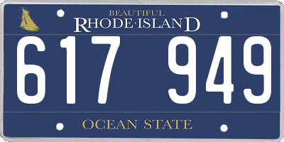 RI license plate 617949
