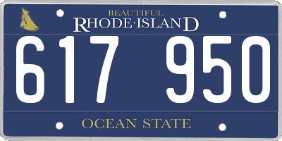 RI license plate 617950