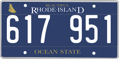 RI license plate 617951