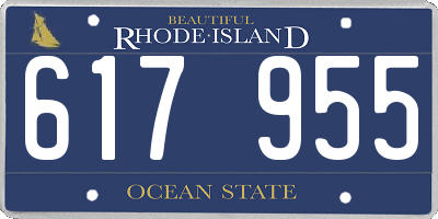 RI license plate 617955