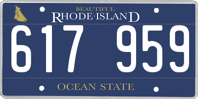 RI license plate 617959