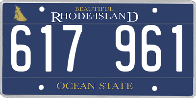 RI license plate 617961