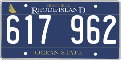 RI license plate 617962