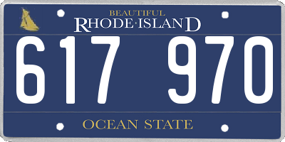 RI license plate 617970