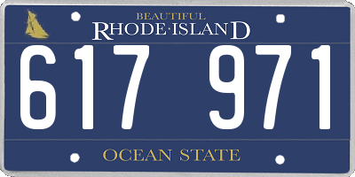 RI license plate 617971